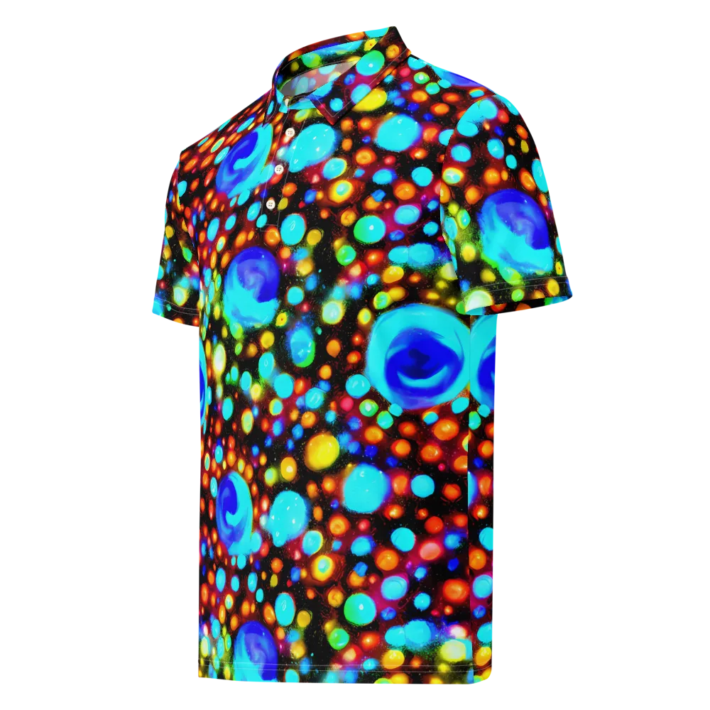 Prismatic Orbits on Men's Slim Fit Polo Shirt — Left Front