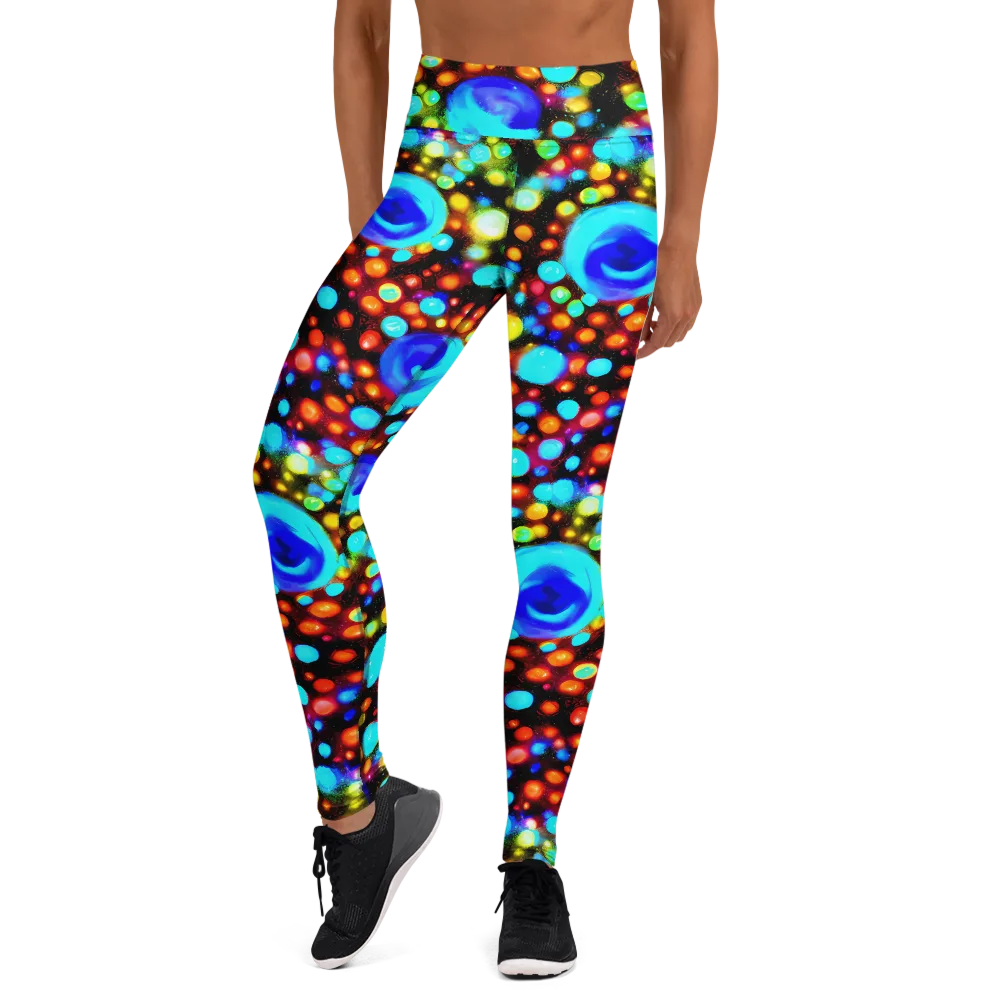 Prismatic Orbits on Yoga Leggings — Front