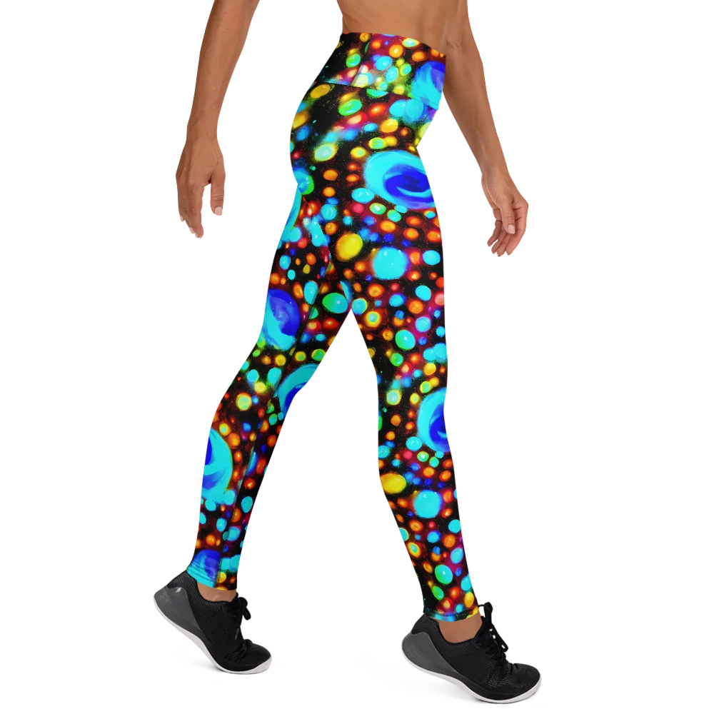 Prismatic Orbits on Yoga Leggings — Right