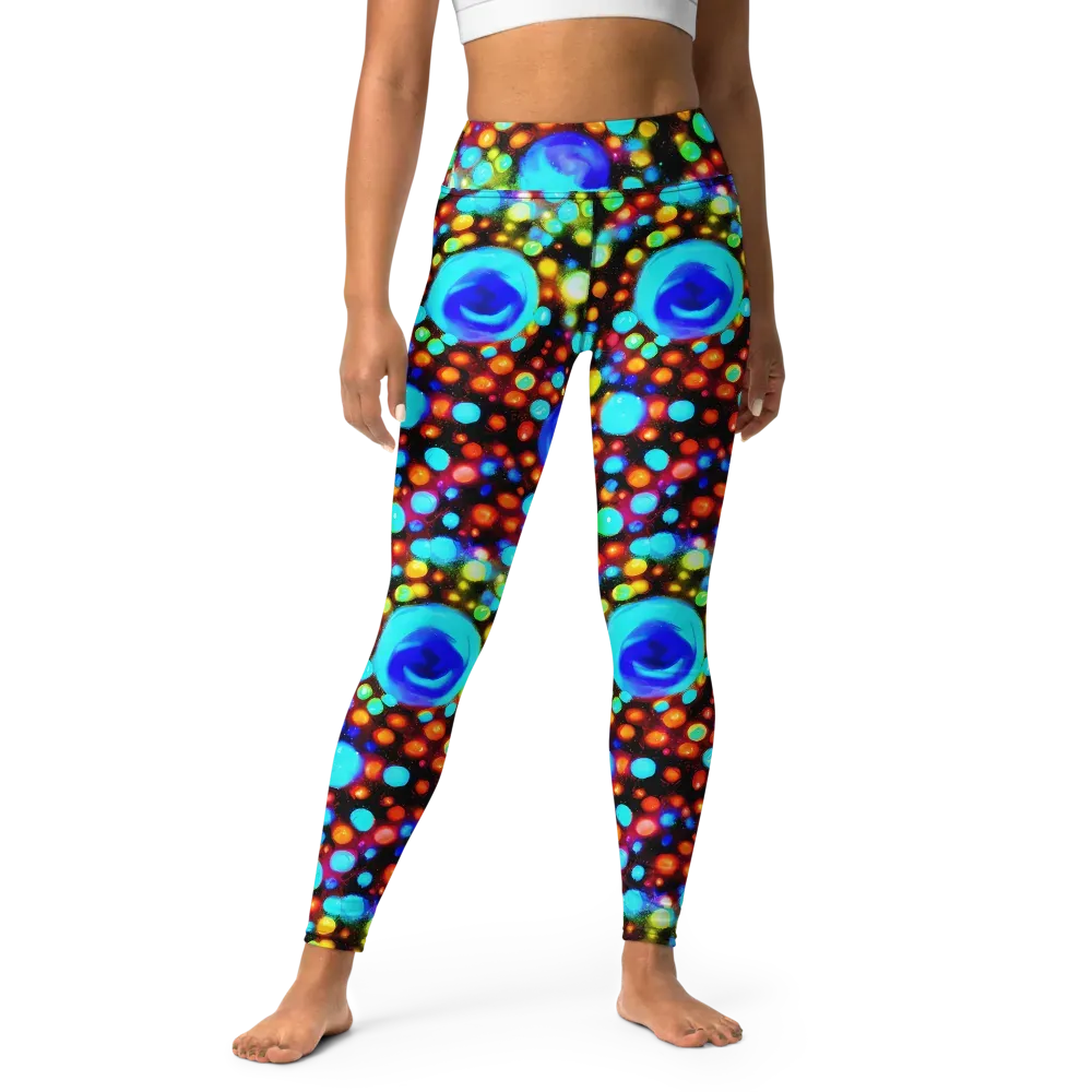 Prismatic Orbits on Yoga Leggings — Front