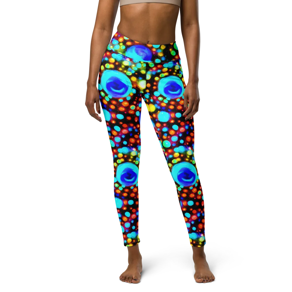 Prismatic Orbits on Yoga Leggings — Front