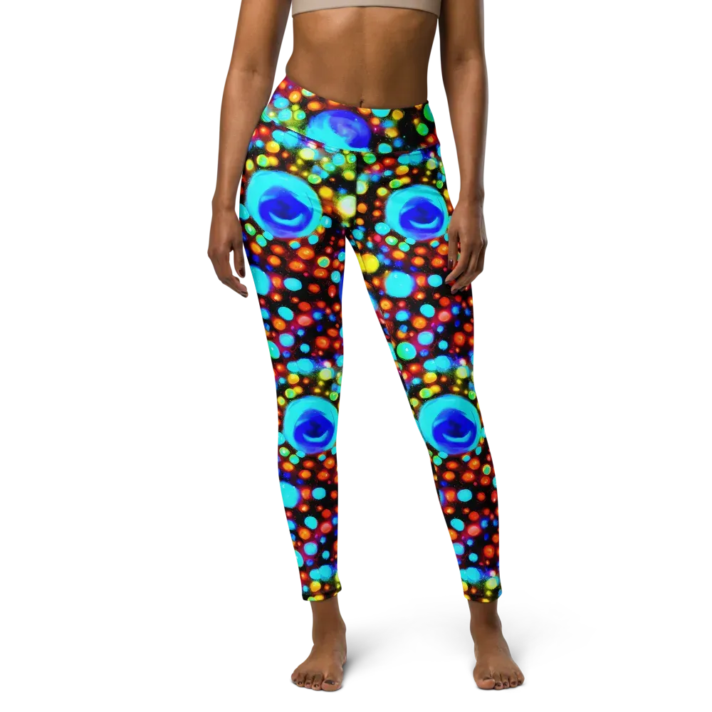 Prismatic Orbits on Yoga Leggings — Front
