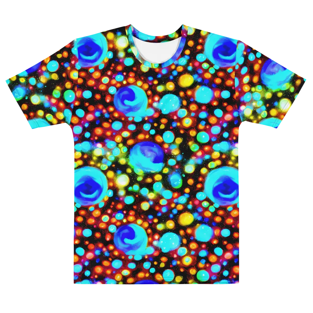 Prismatic Orbits on Men's Cotton Crew Neck T-Shirt — Front
