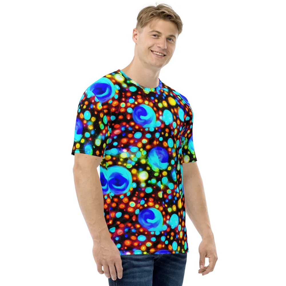 Prismatic Orbits on Men's Crew Neck T-Shirt — Right
