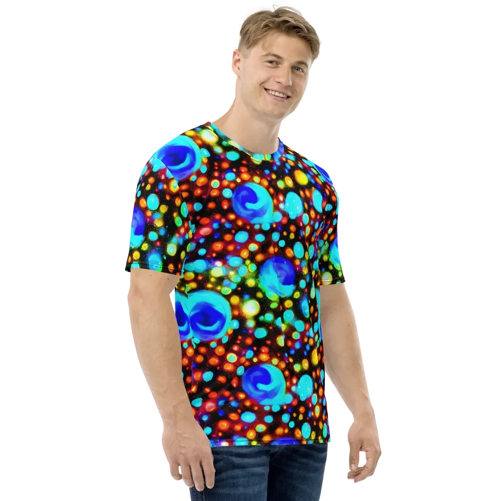Prismatic Orbits on Men's Crew Neck T-Shirt — Right