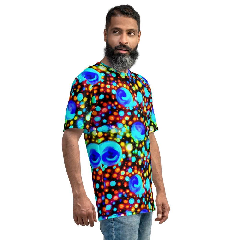 Prismatic Orbits on Men's Crew Neck T-Shirt — Right