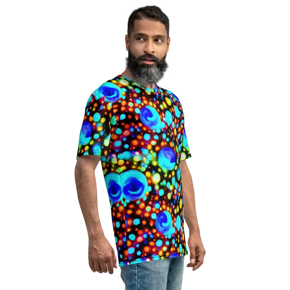 Prismatic Orbits on Men's Crew Neck T-Shirt — Right