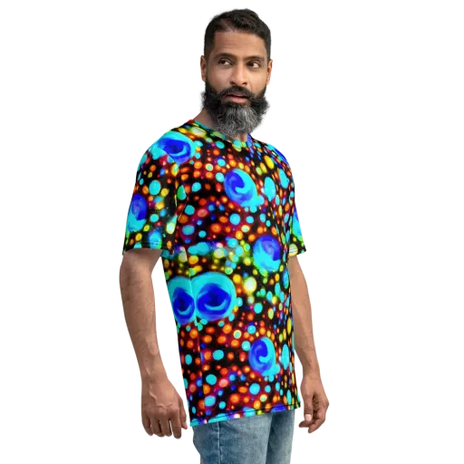Prismatic Orbits on a Men's Crew Neck T-Shirt