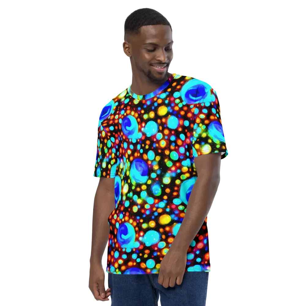 Prismatic Orbits on Men's Crew Neck T-Shirt — Left