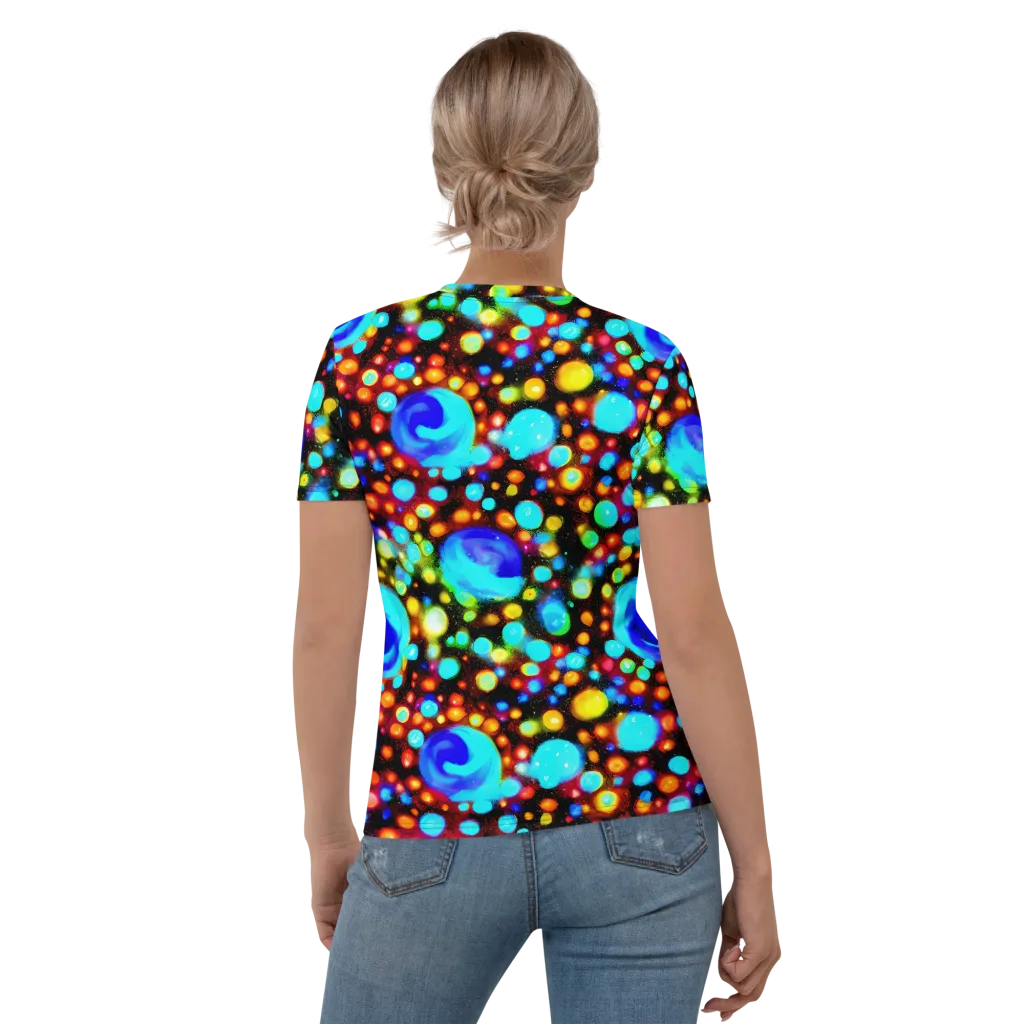 Prismatic Orbits on Women's Crew Neck T-Shirt — Back
