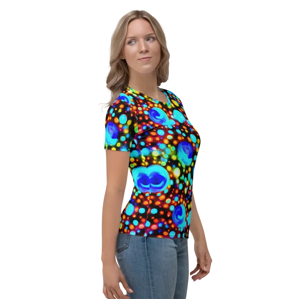 Prismatic Orbits on Women's Crew Neck T-Shirt — Right