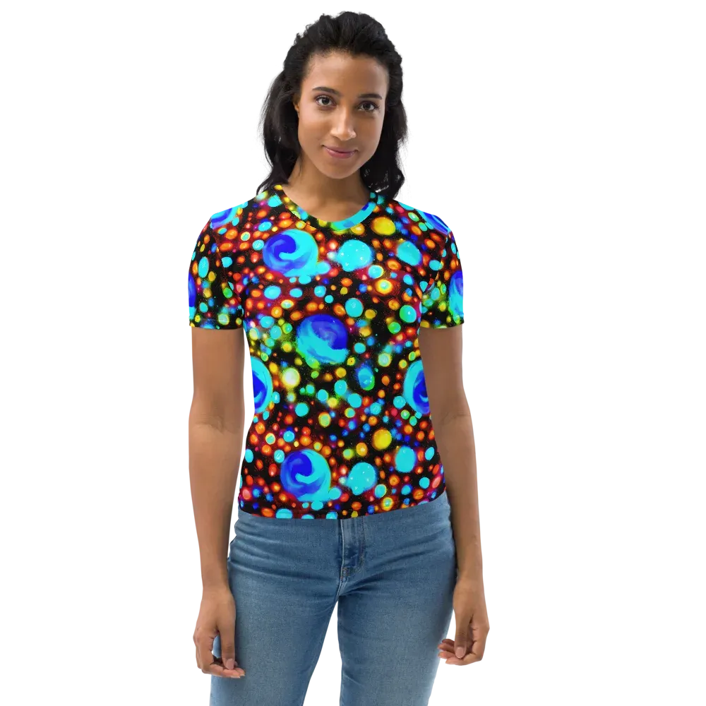 Prismatic Orbits on Women's Crew Neck T-Shirt — Front