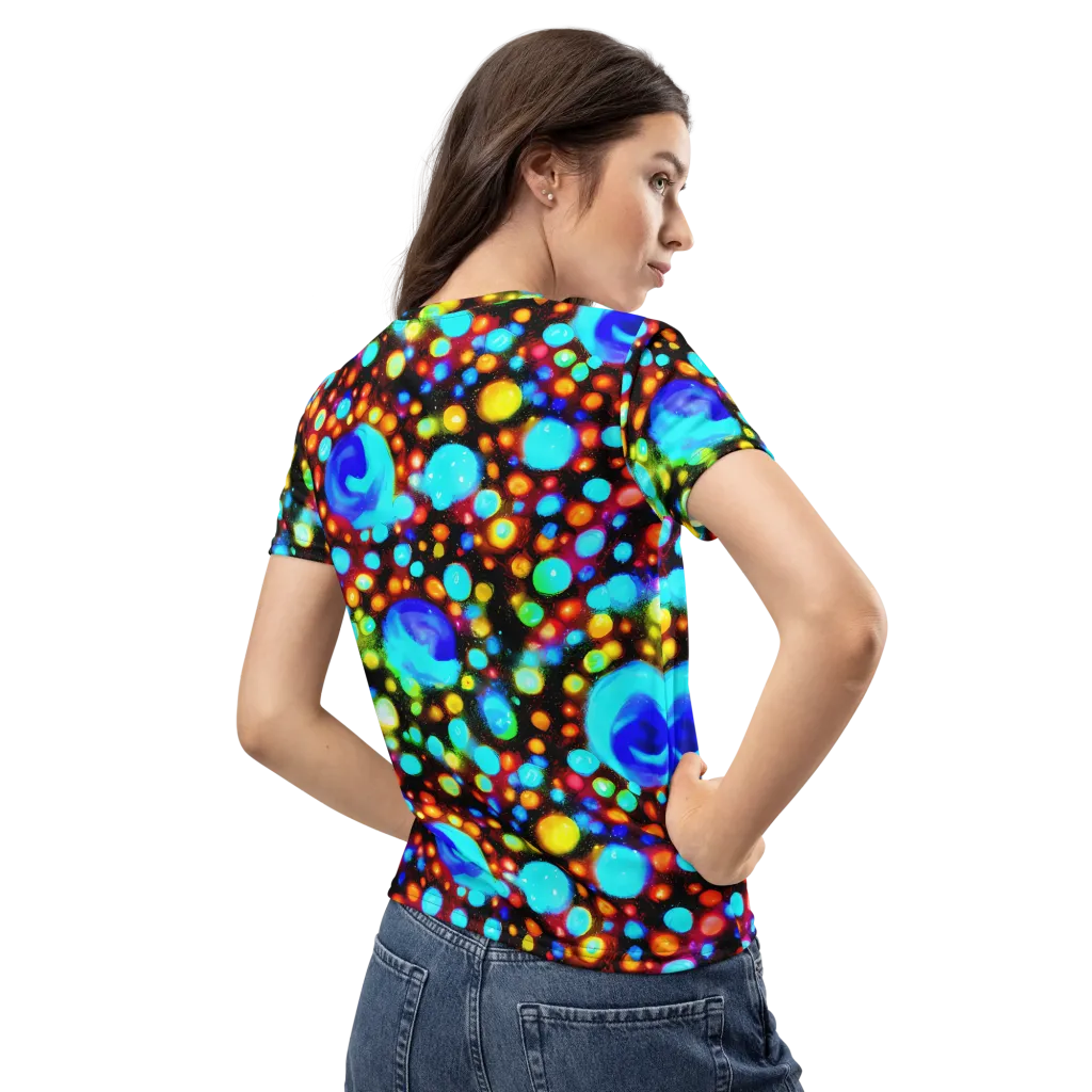Prismatic Orbits on Women's Crew Neck T-Shirt — Back