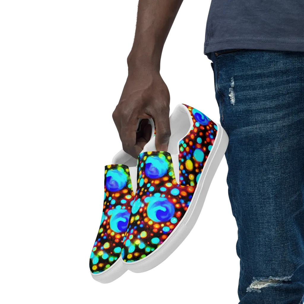 Prismatic Orbits on Men's Slip-On Canvas Shoes — Left Front