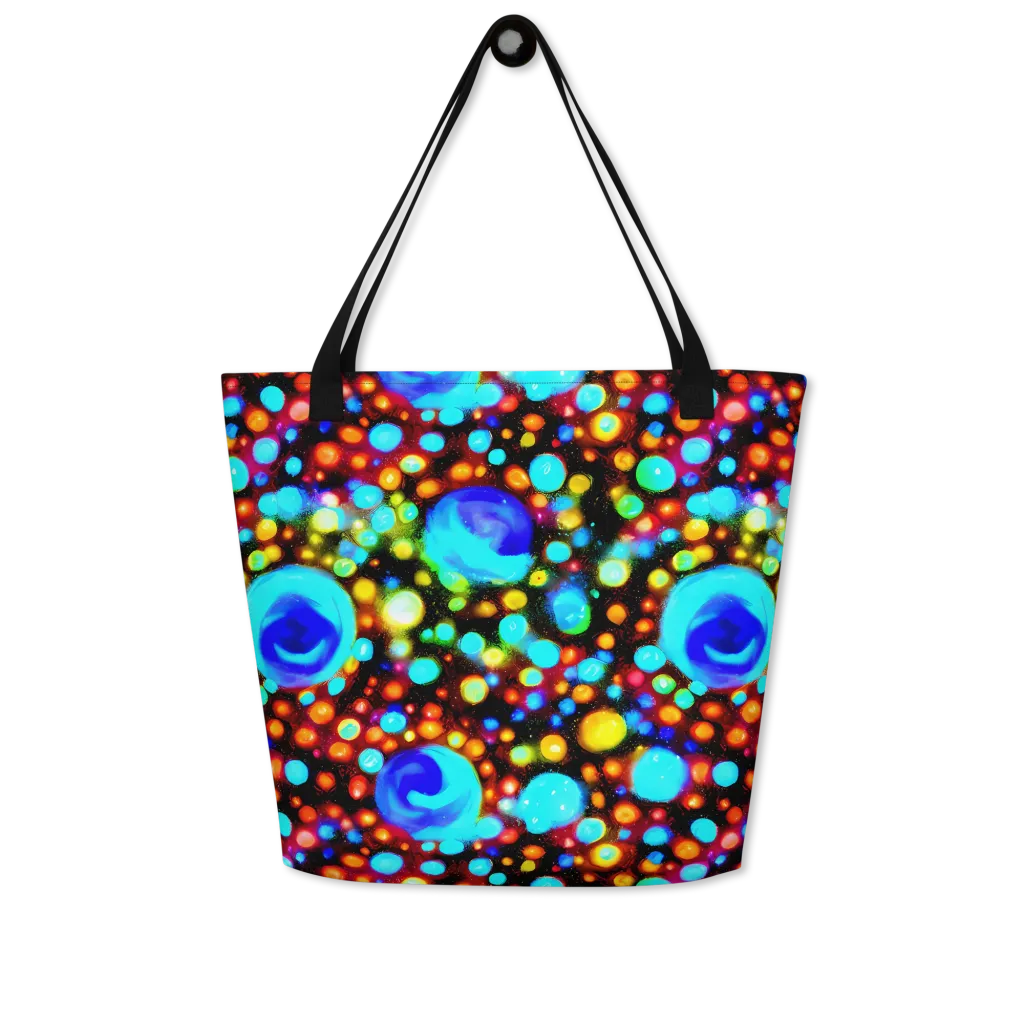 Prismatic Orbits on Large Tote Bag W/ Pocket — Front
