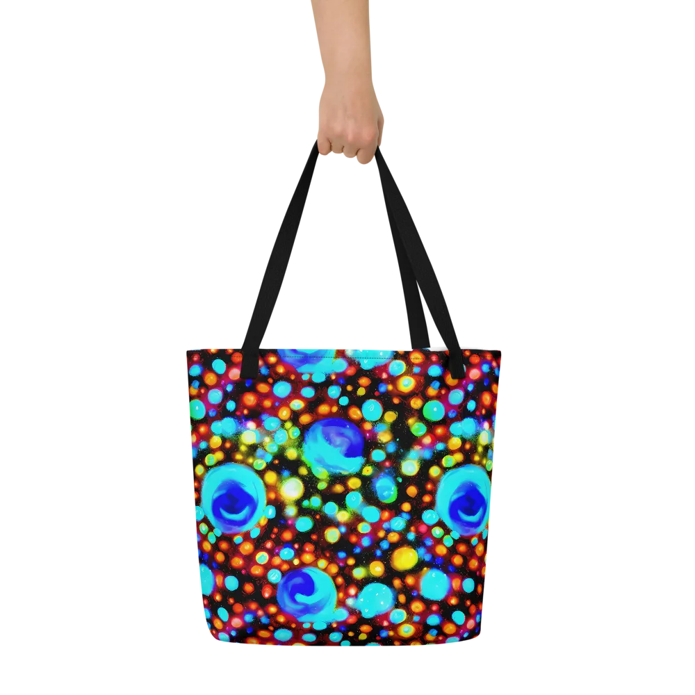 Prismatic Orbits on Large Tote Bag W/ Pocket — Front