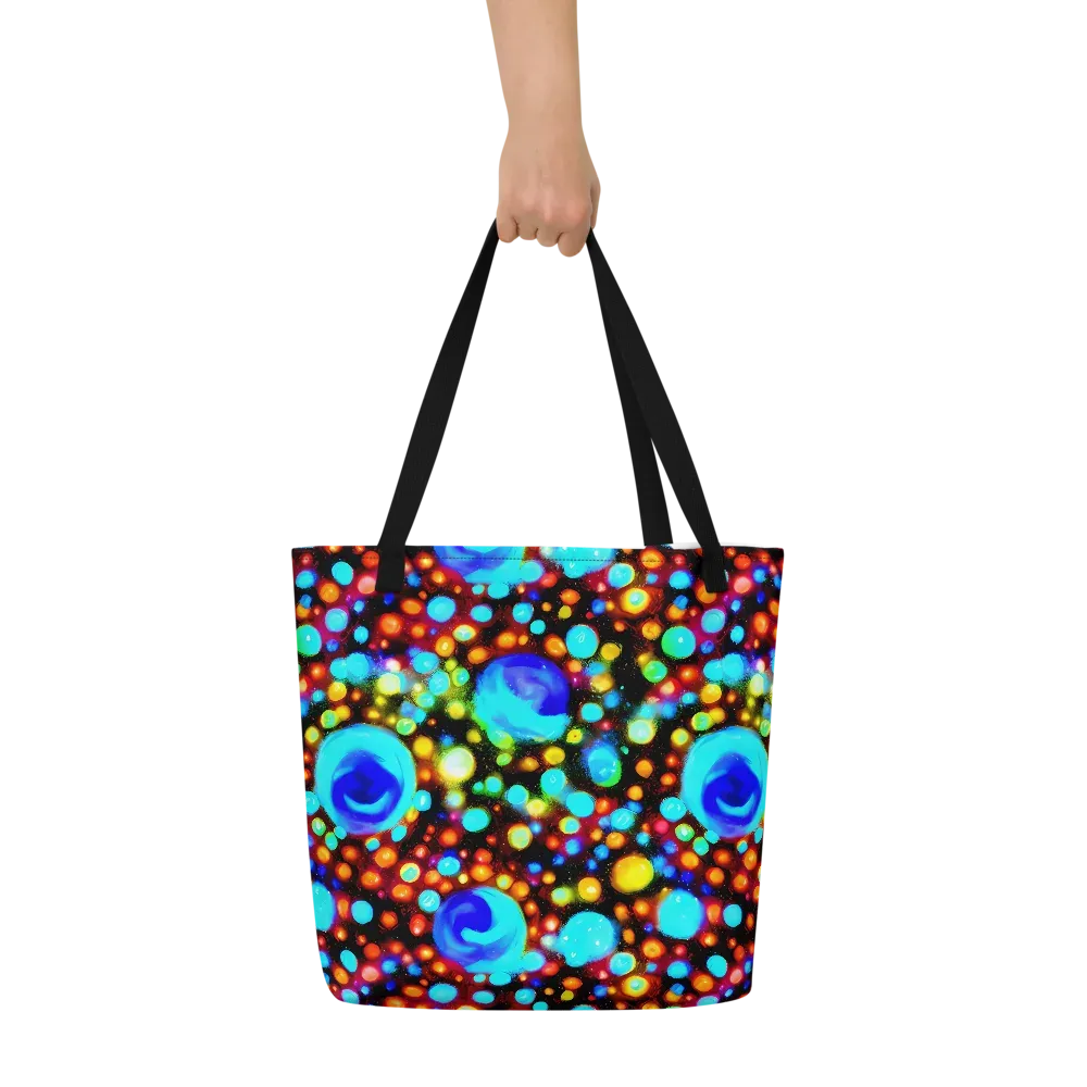 Prismatic Orbits on Large Tote Bag W/ Pocket — Front