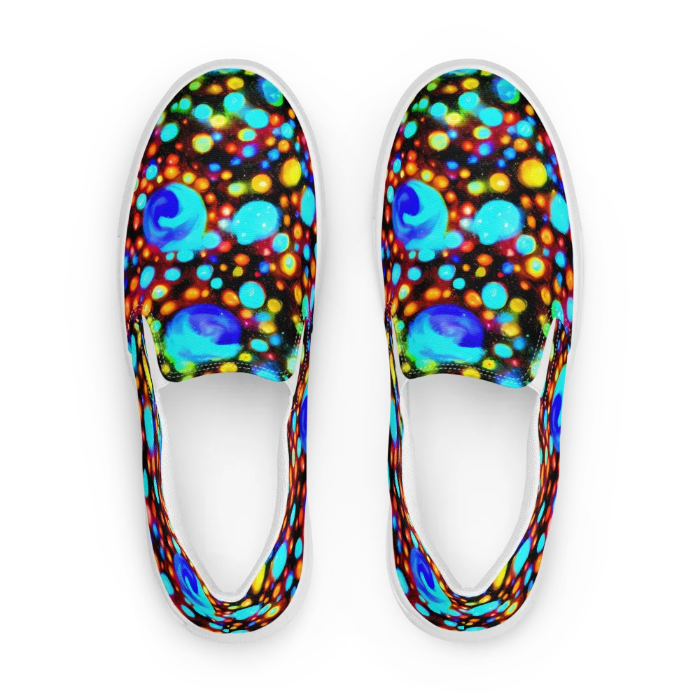Prismatic Orbits on Women's Slip-On Canvas Shoes — Front