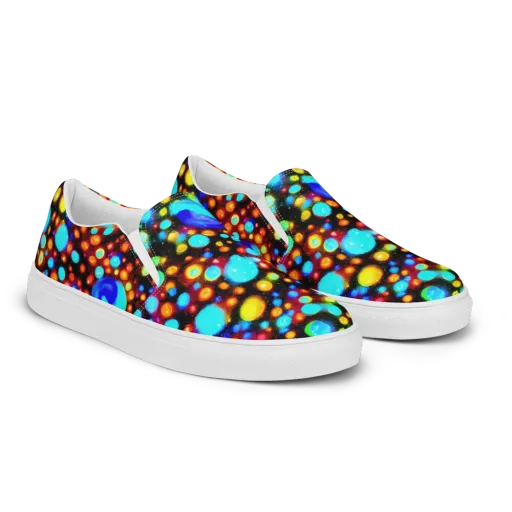 Prismatic Orbits on a Women's Slip-On Canvas Shoes