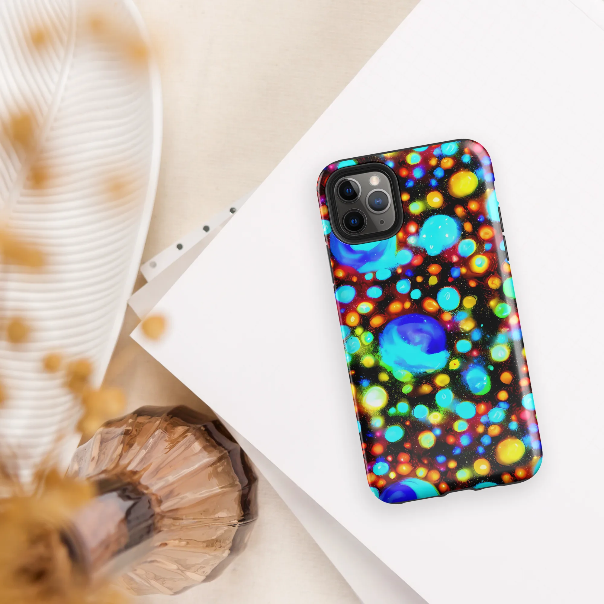 Prismatic Orbits on Tough Case for iPhone® — Front