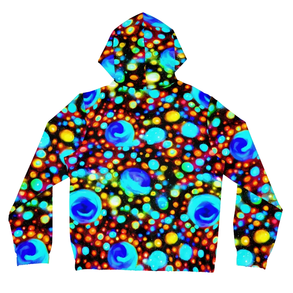Prismatic Orbits on Women's Full-Zip Hoodie — Back