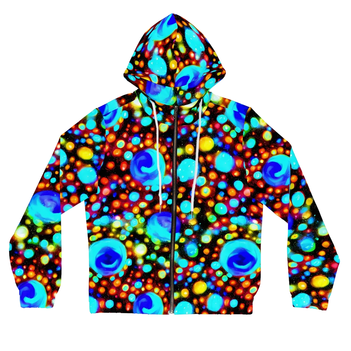 Prismatic Orbits on Women's Full-Zip Hoodie — Front