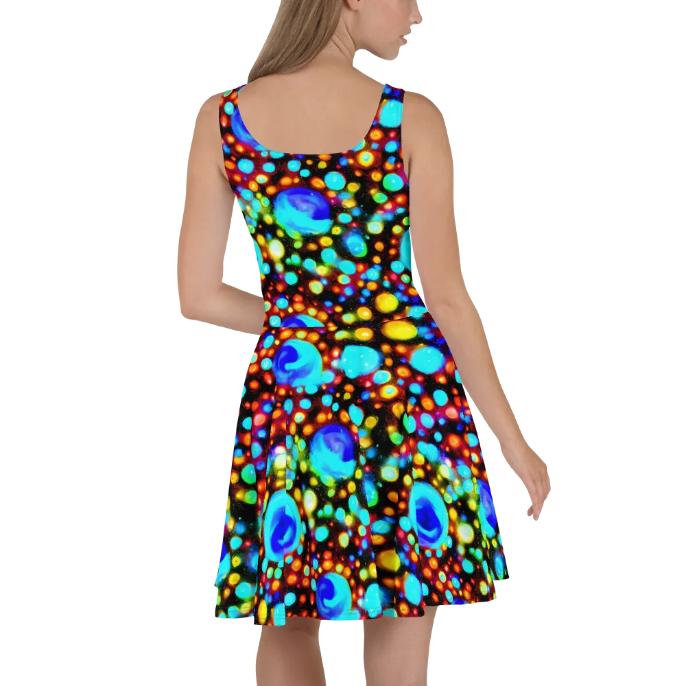 Prismatic Orbits on Skater Dress — Back