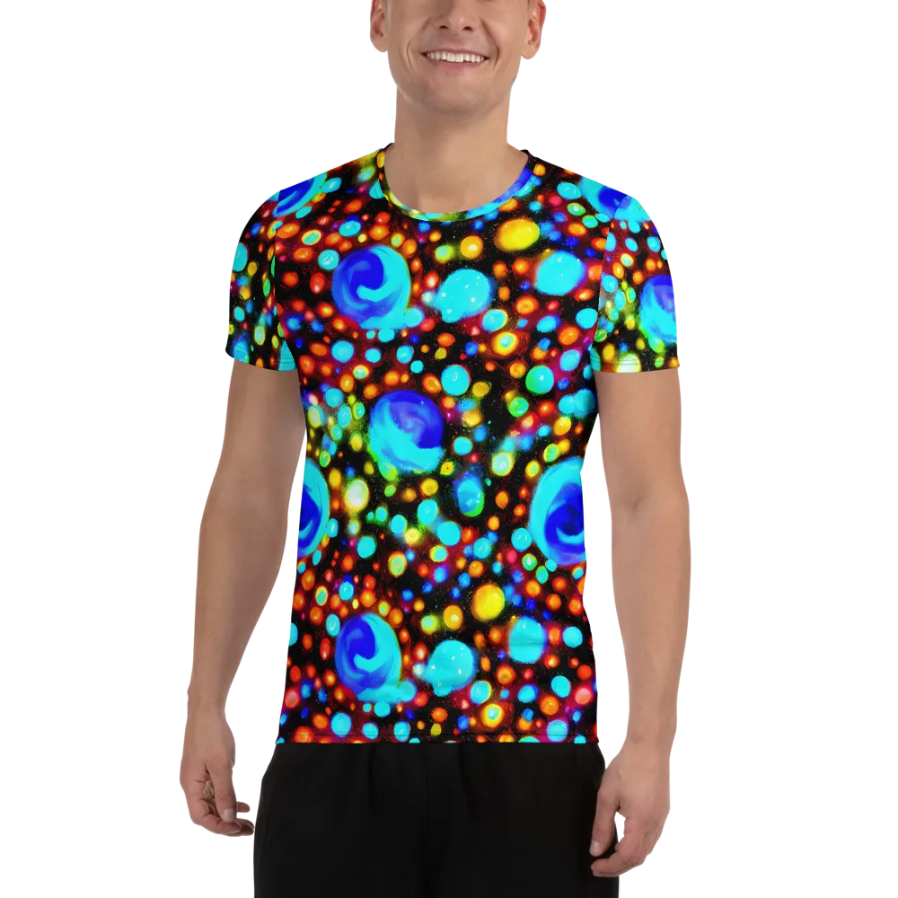 Prismatic Orbits on Men's Athletic T-Shirt — Front
