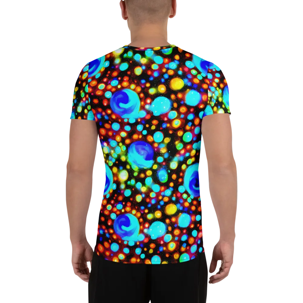 Prismatic Orbits on Men's Athletic T-Shirt — Back