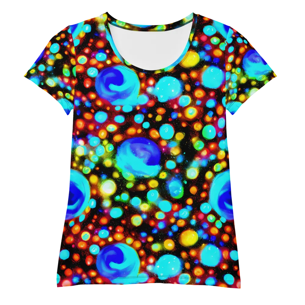 Prismatic Orbits on Women's Athletic T-Shirt — Front