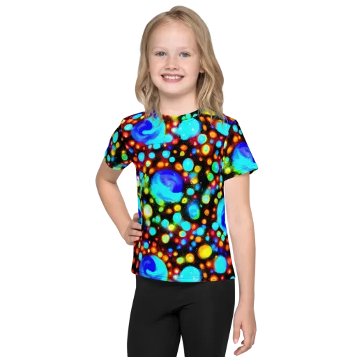 Prismatic Orbits on a Kids Crew Neck T-Shirt