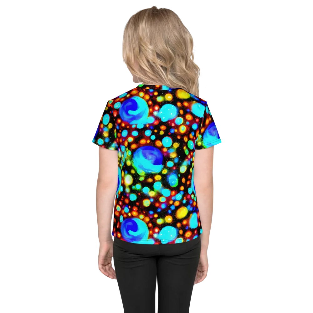 Prismatic Orbits on Kids Crew Neck T-Shirt — Back