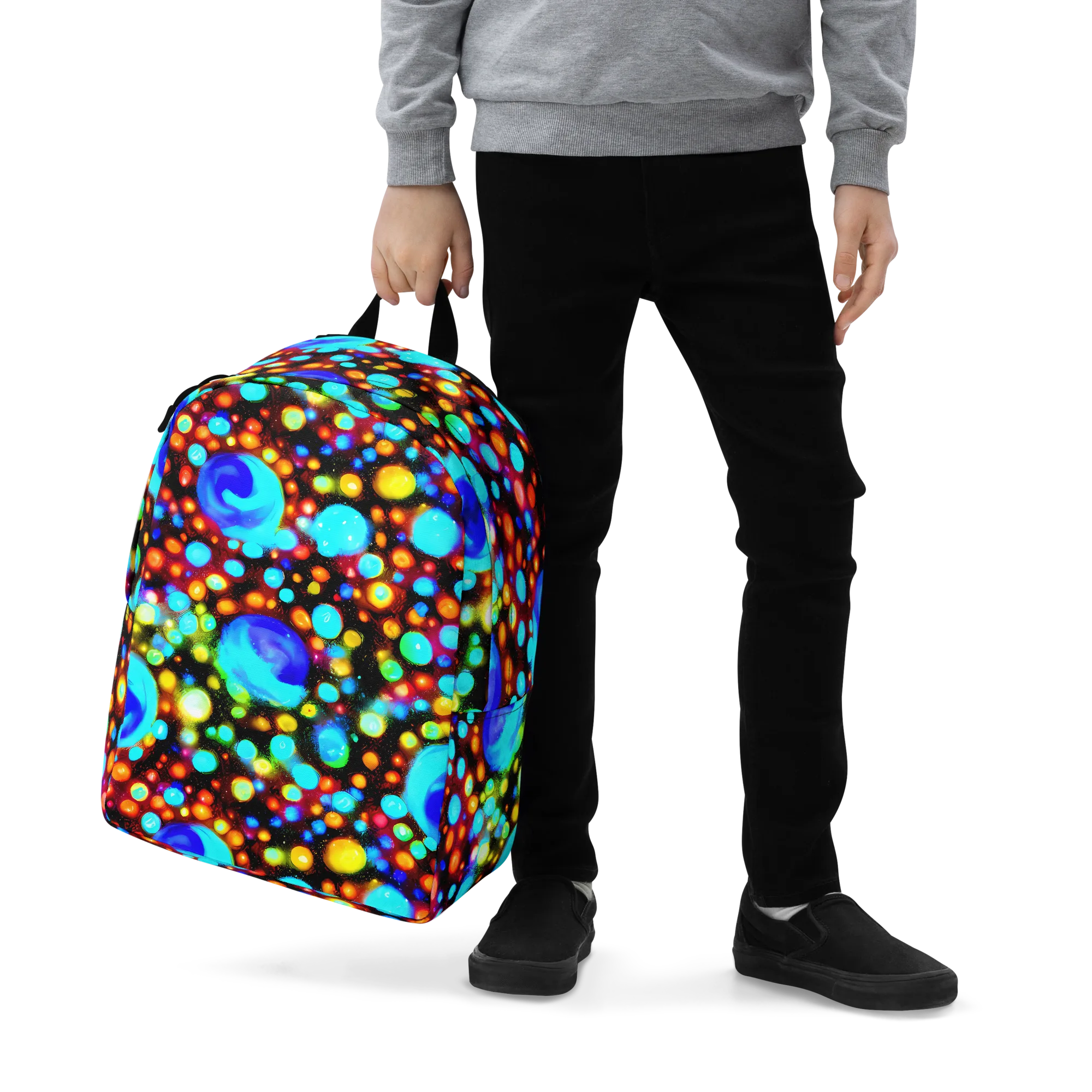 Prismatic Orbits on Minimalist Backpack — Zoomed-in