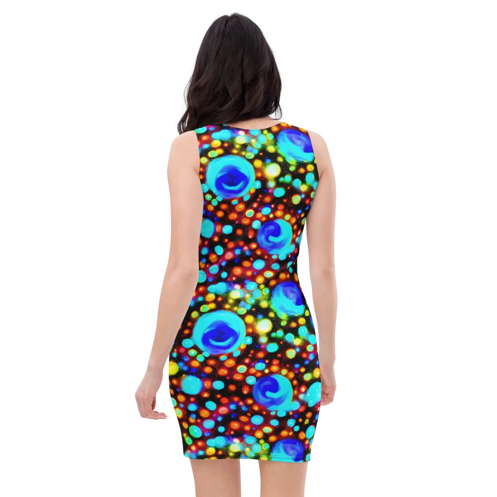 Prismatic Orbits on Bodycon Dress — Back