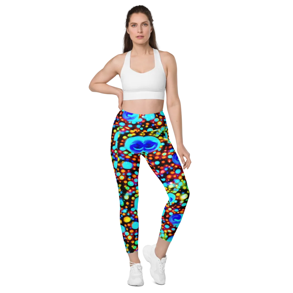 Prismatic Orbits on Leggings with Pockets — Front