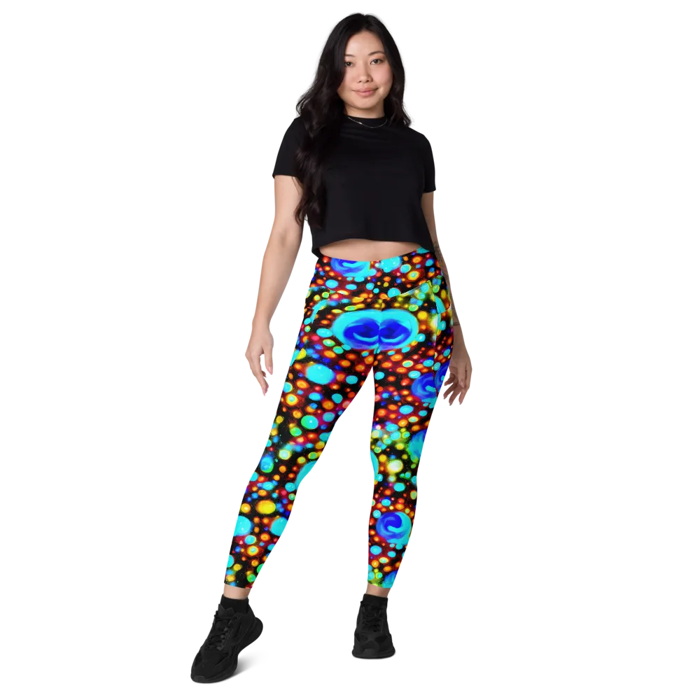 Prismatic Orbits on Leggings with Pockets — Front