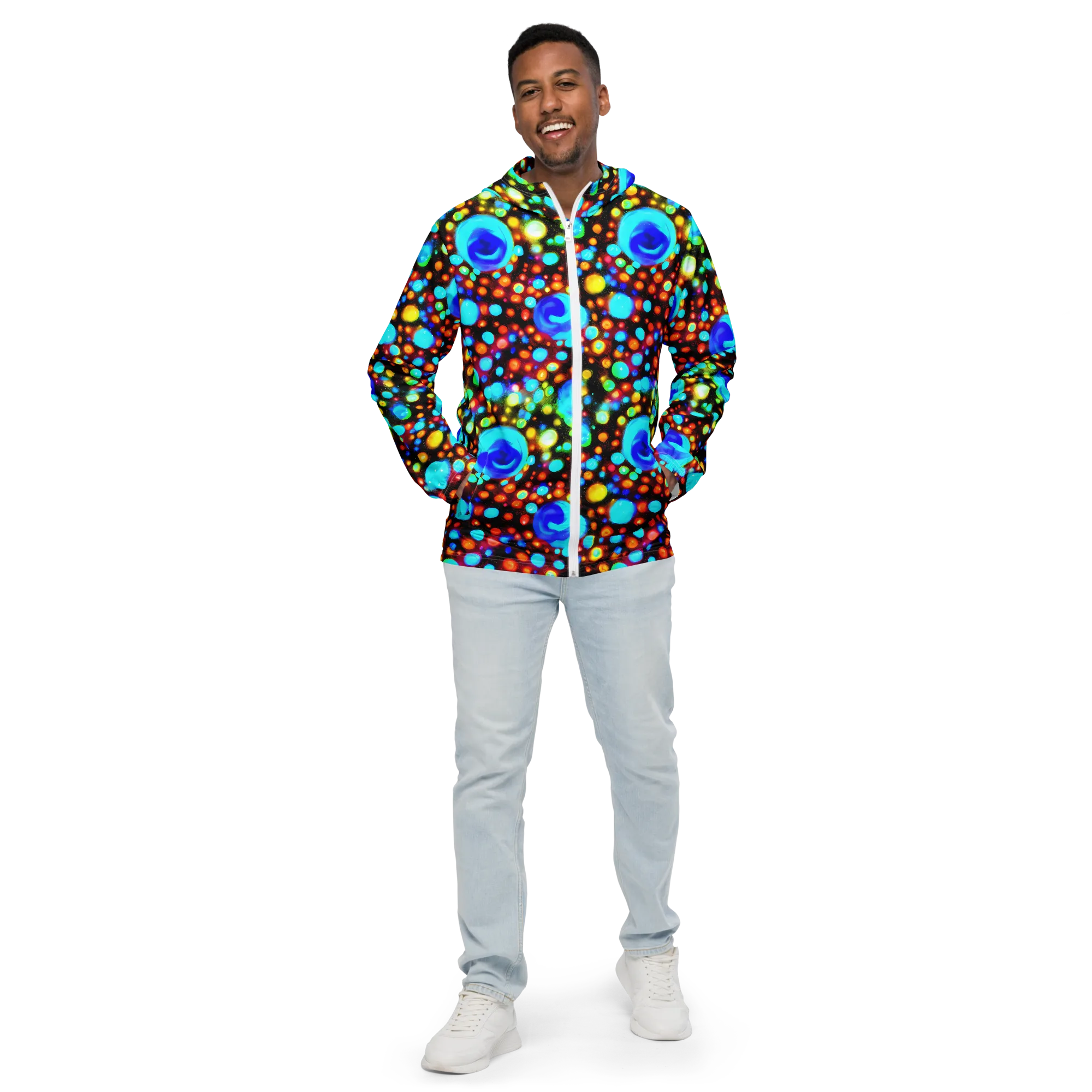 Prismatic Orbits on Men's Windbreaker — Front