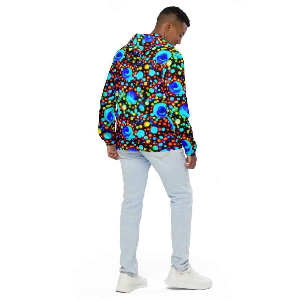 Prismatic Orbits on Men's Windbreaker — Back