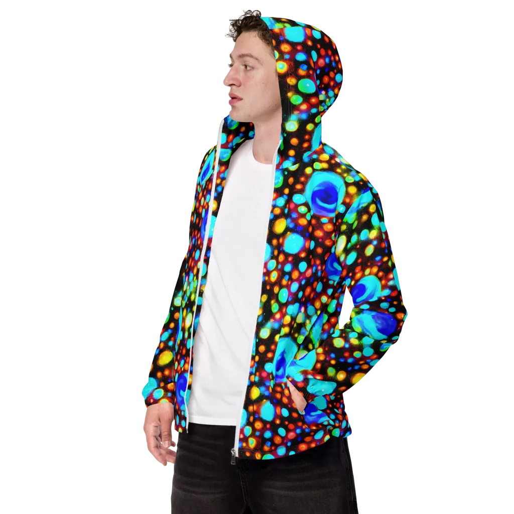 Prismatic Orbits on Men's Windbreaker — Left Front