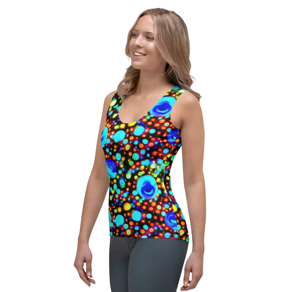Prismatic Orbits on Women's Tank Top — Left Front