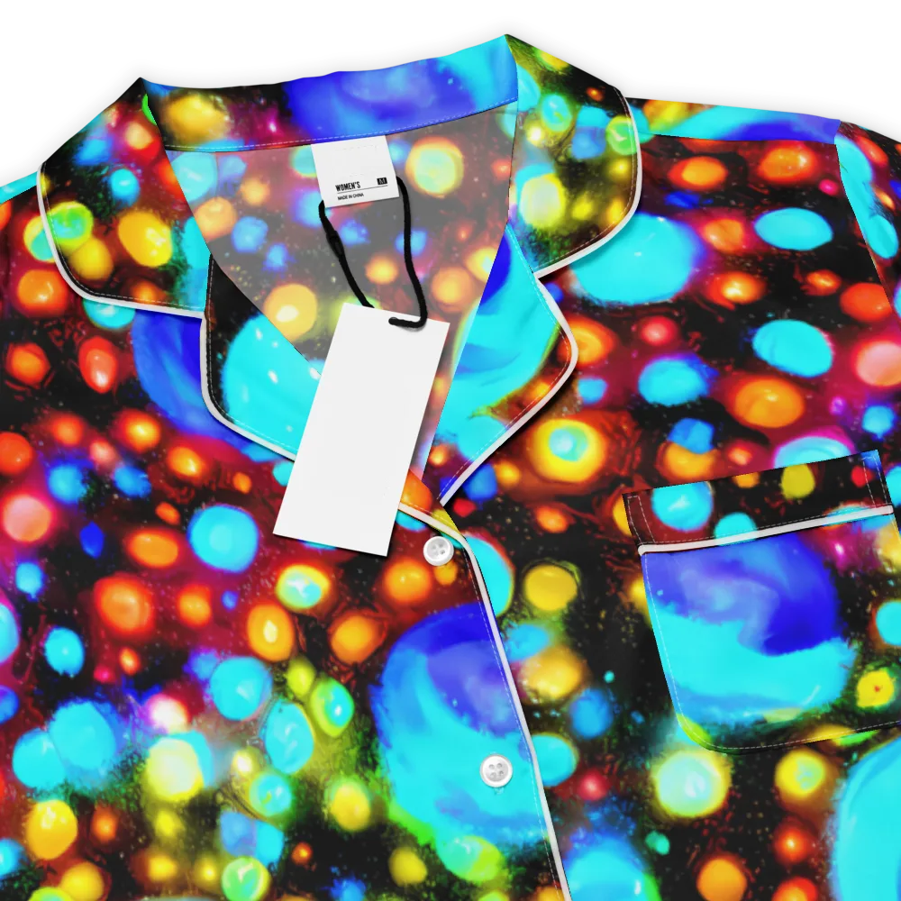 Prismatic Orbits on Women's Short Sleeve Pajama Top — Product details