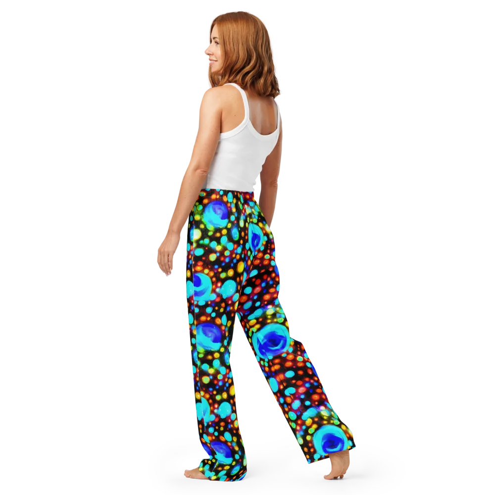 Prismatic Orbits on Women's Pajama Pants — Back