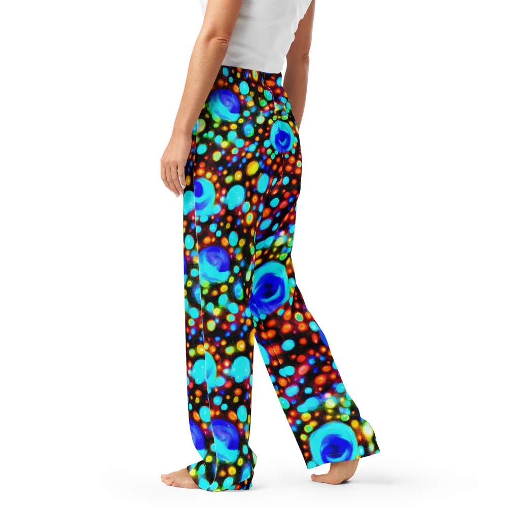 Prismatic Orbits on Women's Pajama Pants — Left