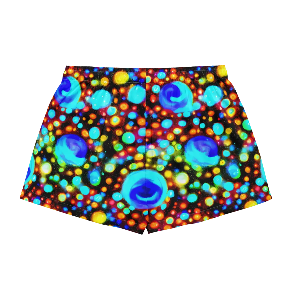 Prismatic Orbits on Women's Pajama Shorts — Back