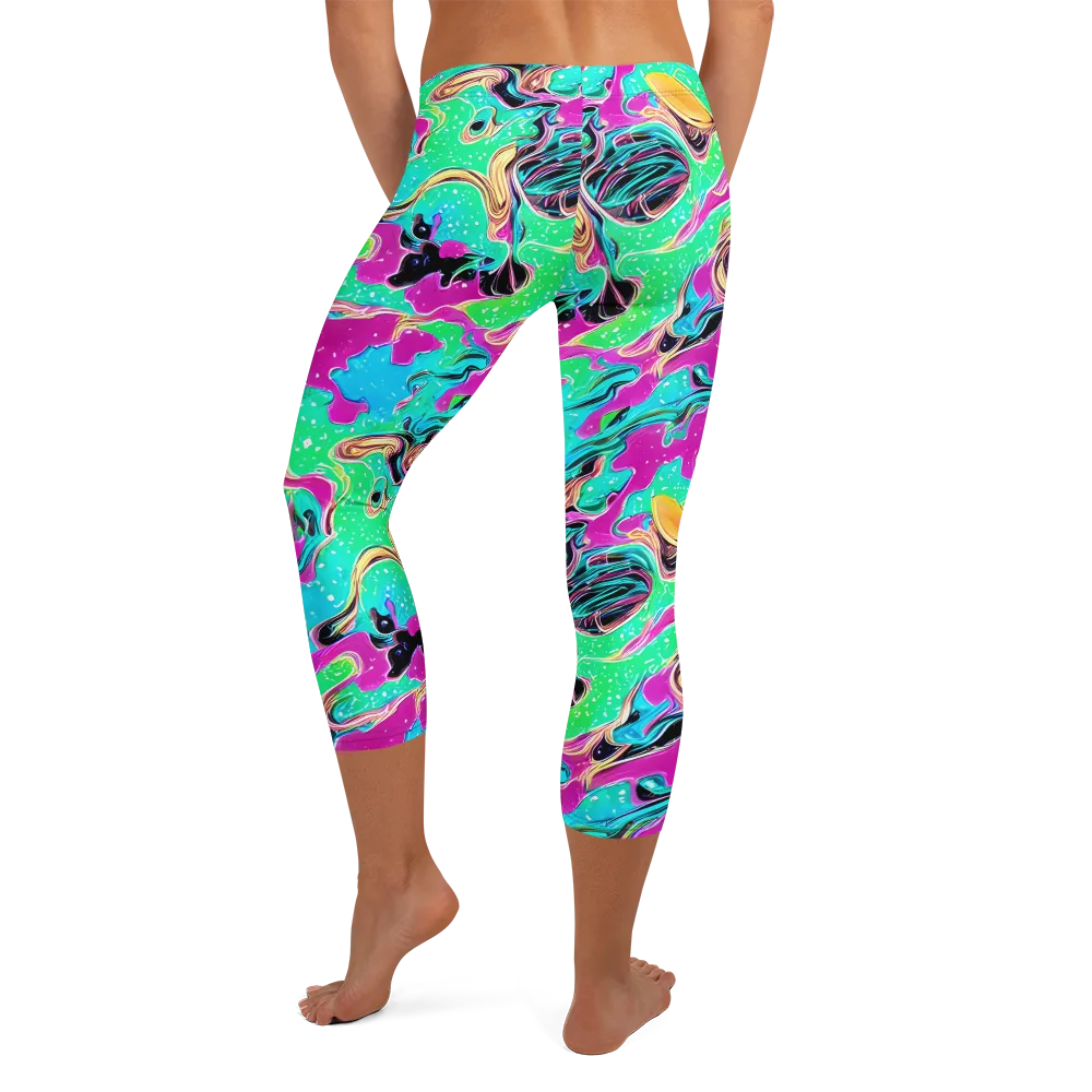 Meltwater Riot on Capri Leggings — Back