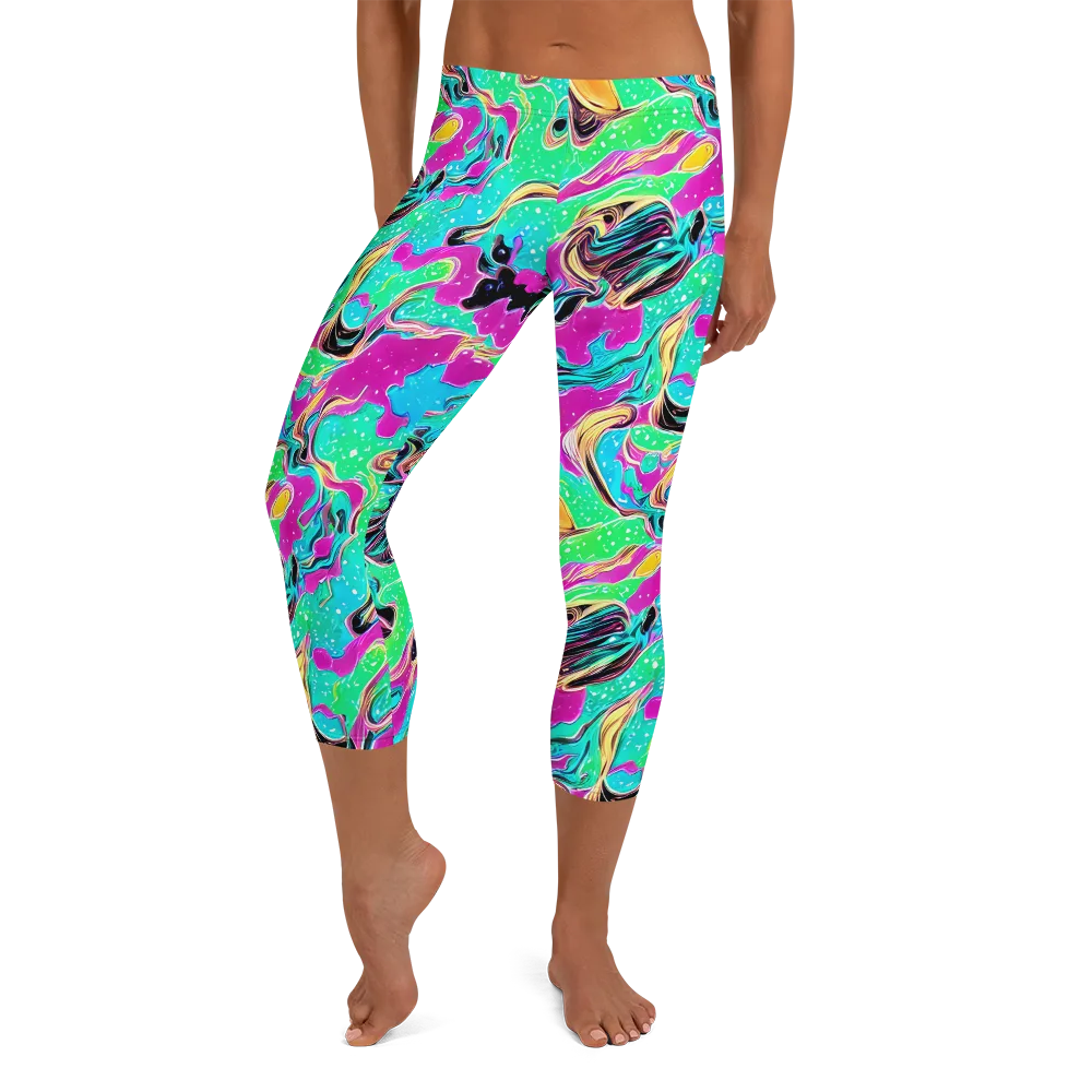 Meltwater Riot on Capri Leggings — Front