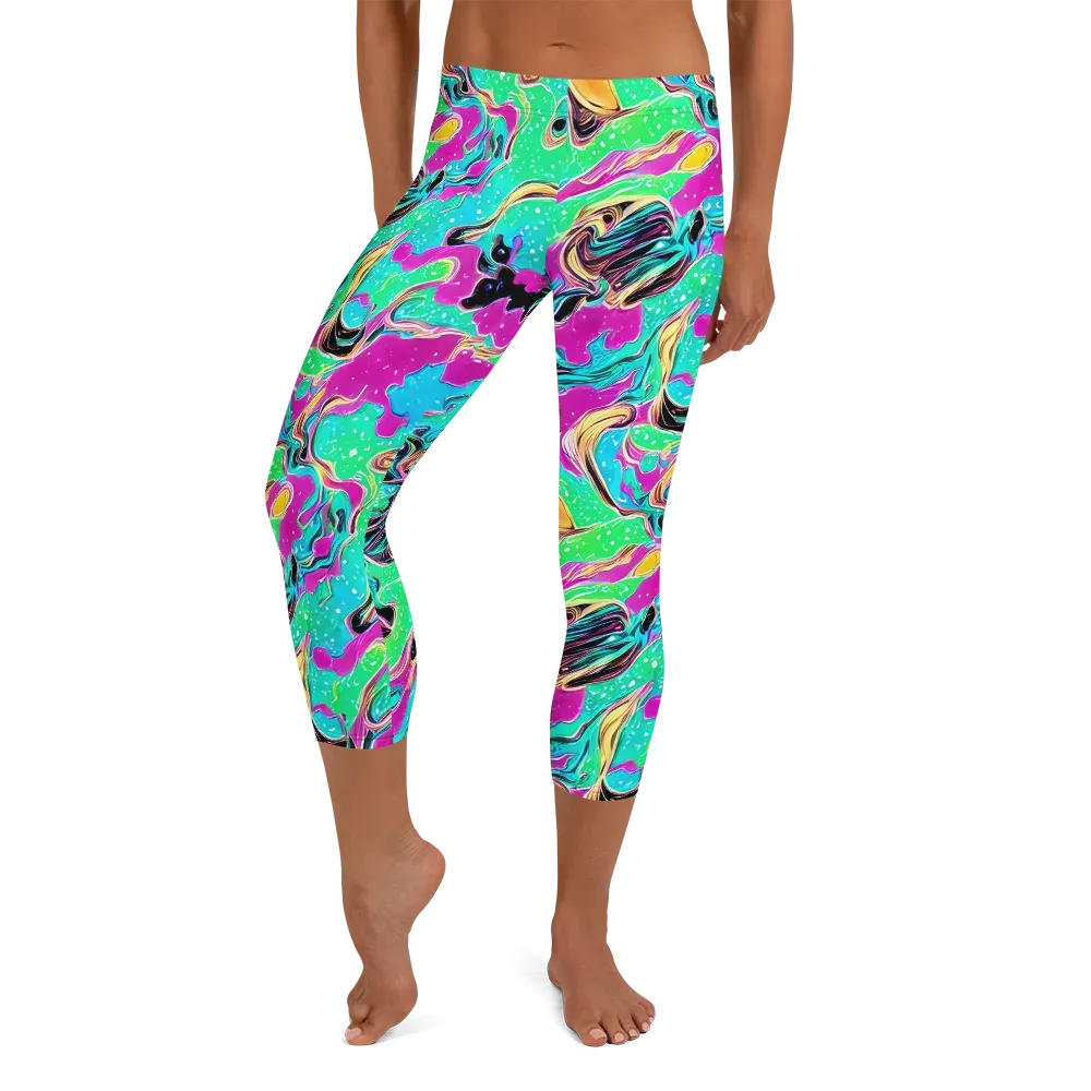 Meltwater Riot on Capri Leggings — Front
