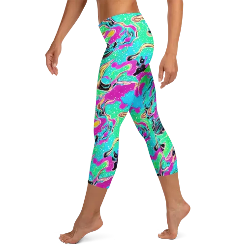 Meltwater Riot on a Capri Leggings