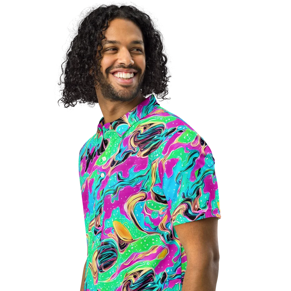 Meltwater Riot on Men's Slim Fit Polo Shirt — Left Front