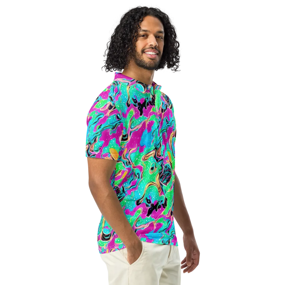 Meltwater Riot on Men's Slim Fit Polo Shirt — Right Front